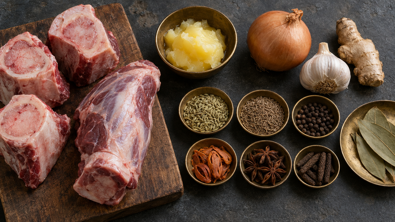 Ingredients for Nihari Bone Broth