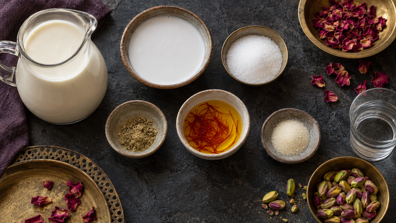 Ingredients for Saffron Panna Cotta