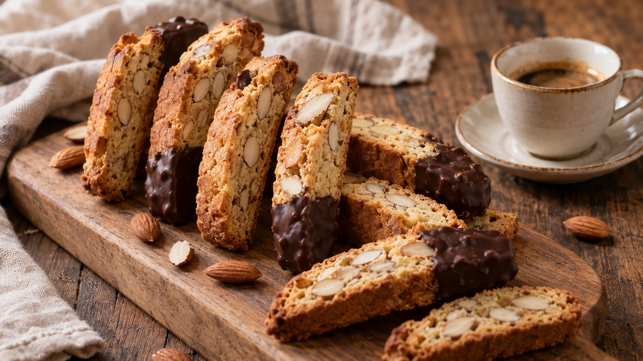 Keto almond flour biscotti