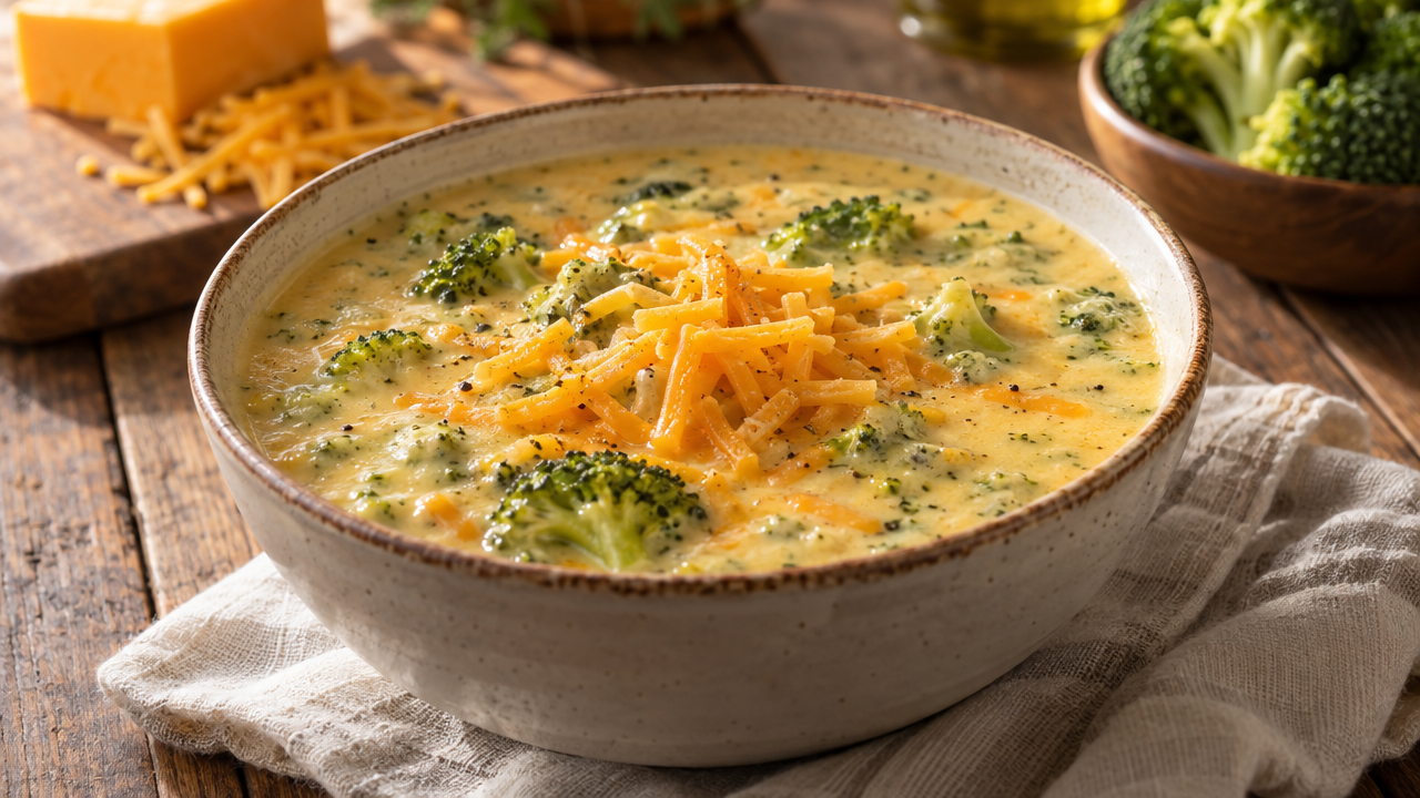 Keto broccoli cheese soup