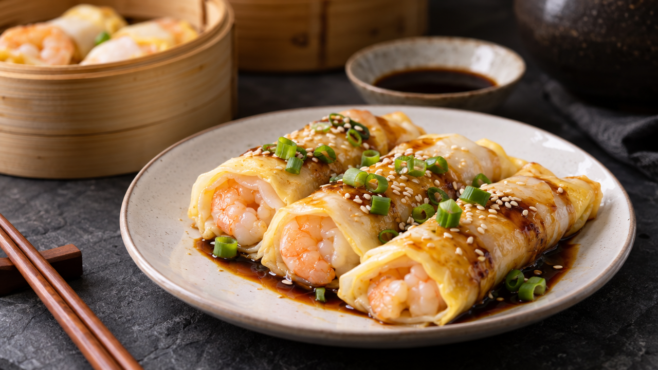 Cheung Fun Prawn Rolls ingredients