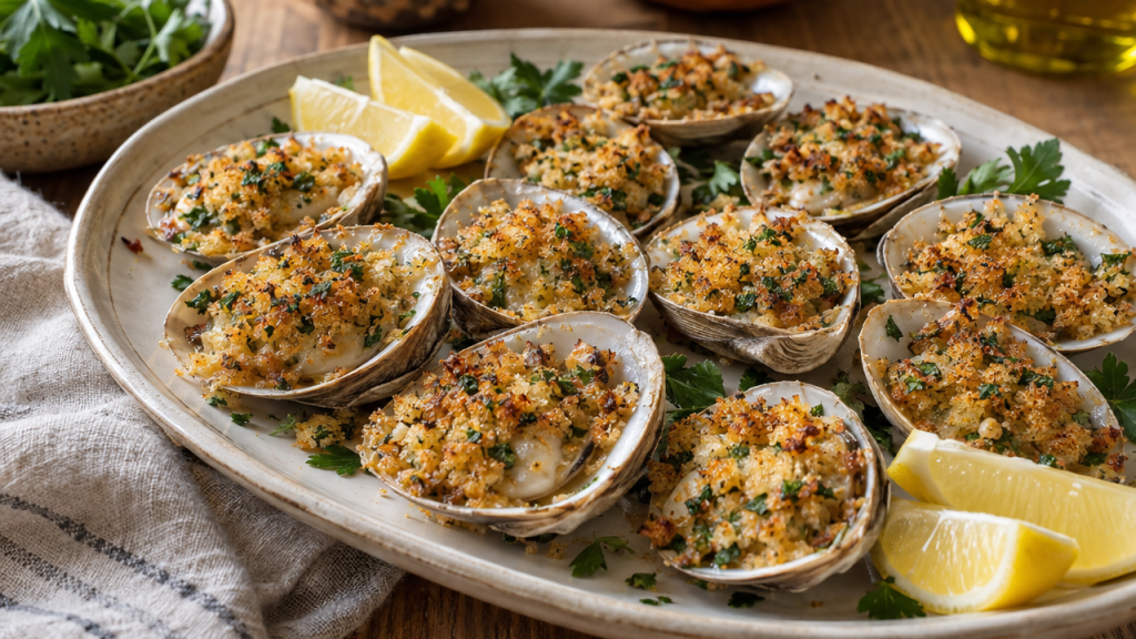 Keto Italian baked clams