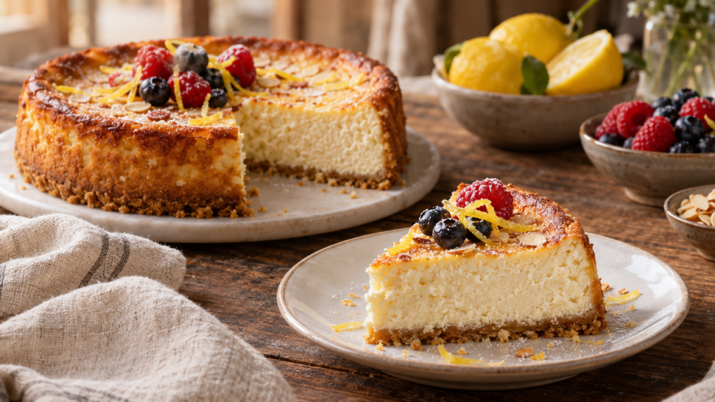 Keto Italian ricotta cheesecake
