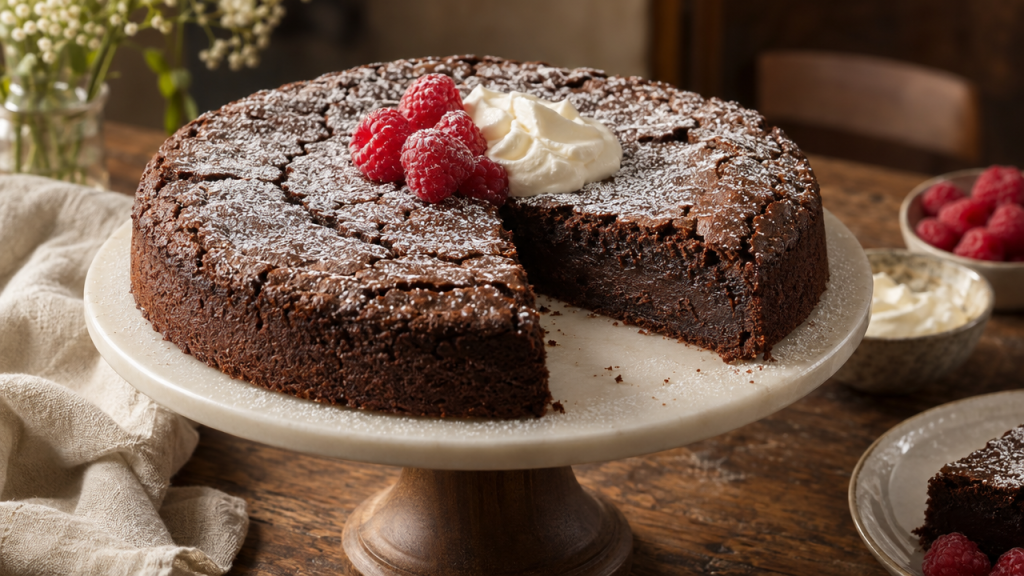 Keto torta caprese chocolate almond cake