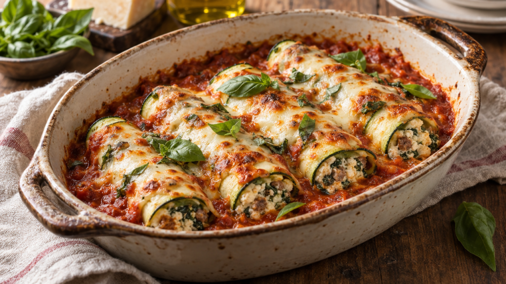 Keto zucchini cannelloni