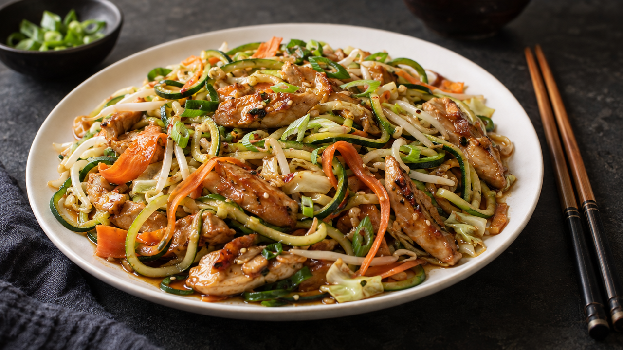 Zucchini Noodle Chow Mein ingredients
