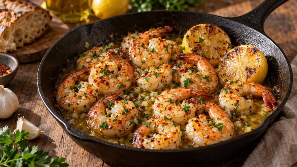 Lemon garlic butter shrimp