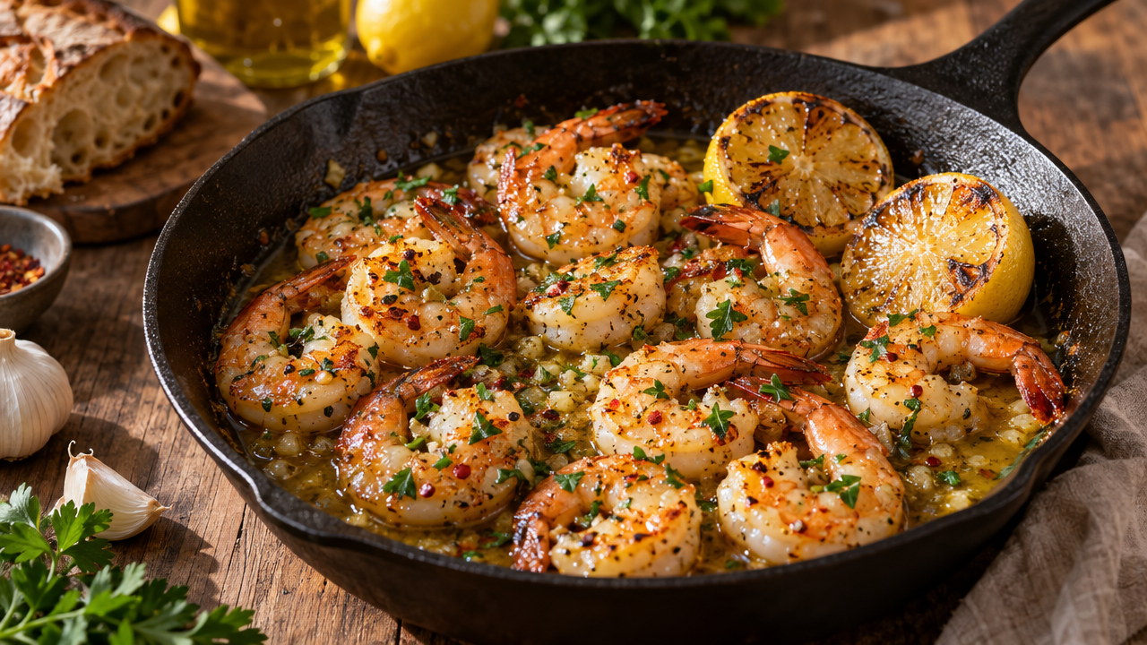 Lemon garlic butter shrimp