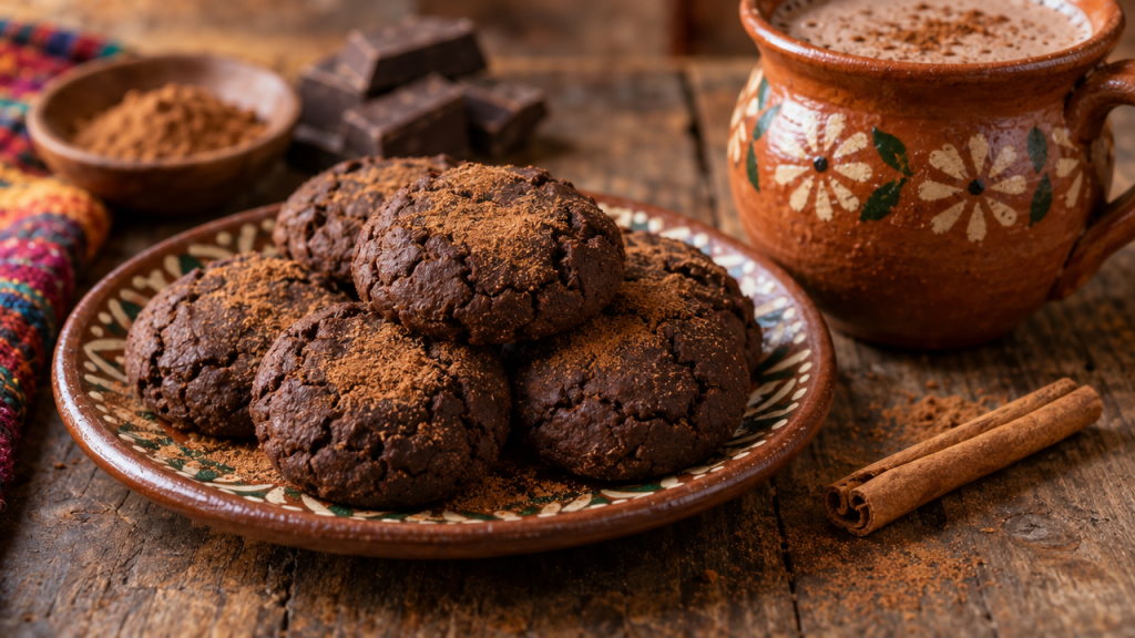 Mexican Hot Chocolate Fat-Bomb Cookies dusted with cinnamon