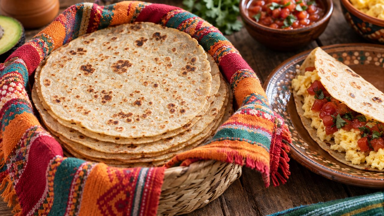 2-Ingredient Almond-Coconut Tortillas, plated and ready to serve