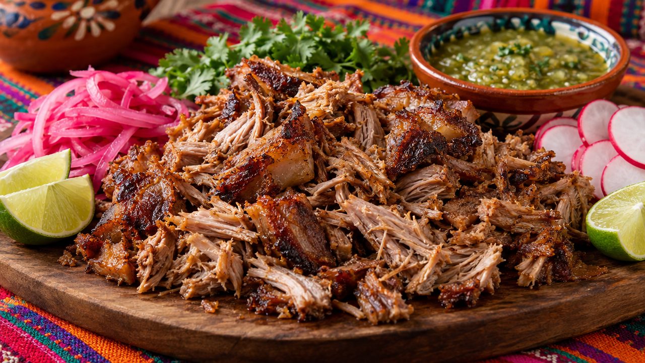 Instant Pot Carnitas, plated and ready to serve