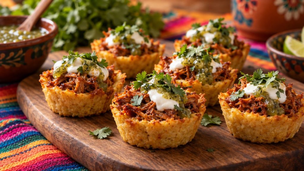Keto Tamale Bites (Using Almond Flour Masa), plated and ready to serve
