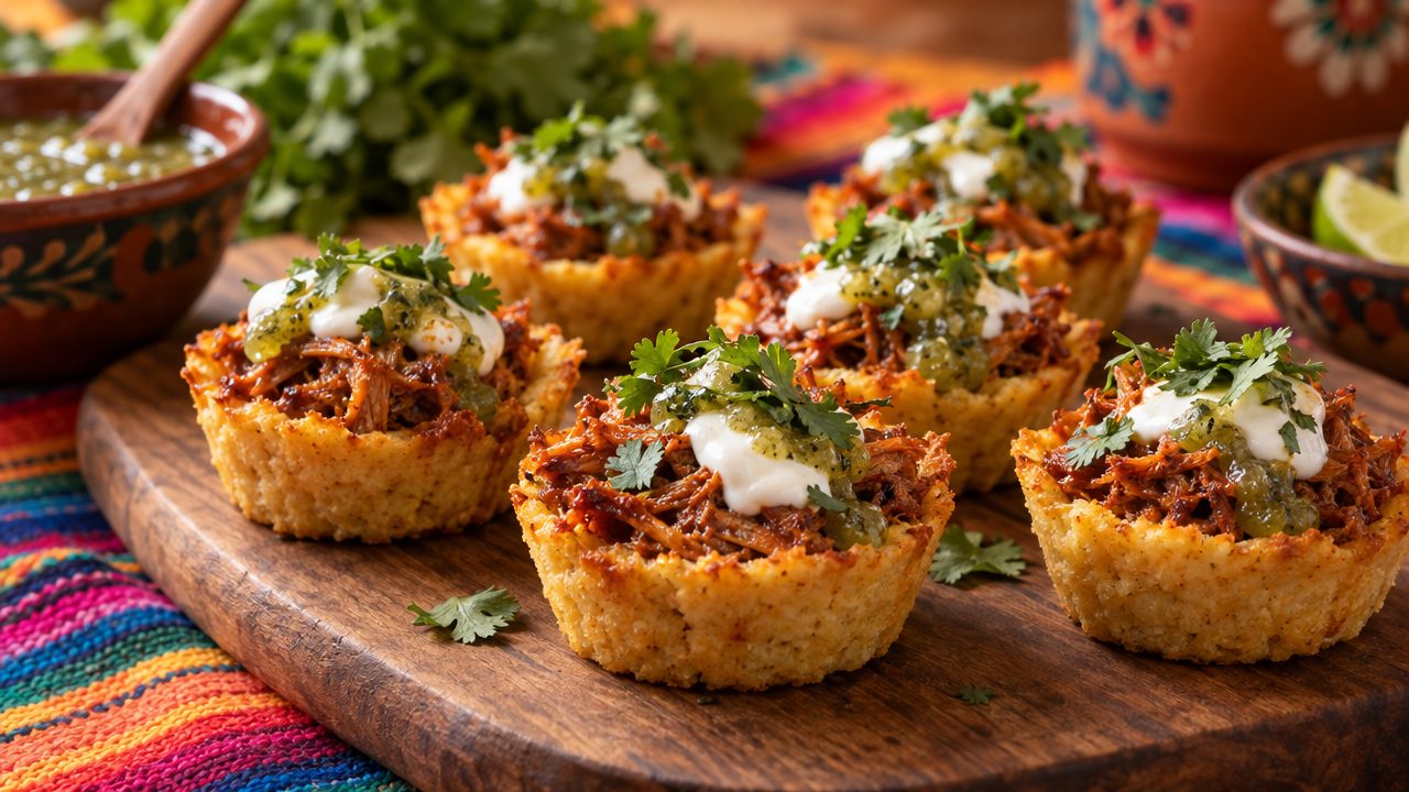 Keto Tamale Bites (Using Almond Flour Masa), plated and ready to serve