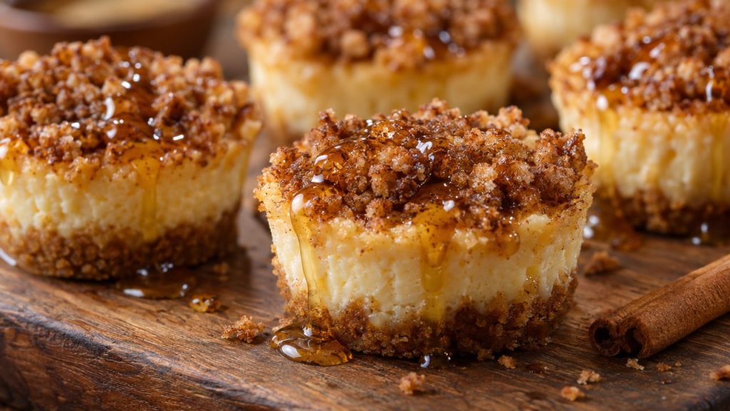 Sopapilla Cheesecake Cups, plated and ready to serve