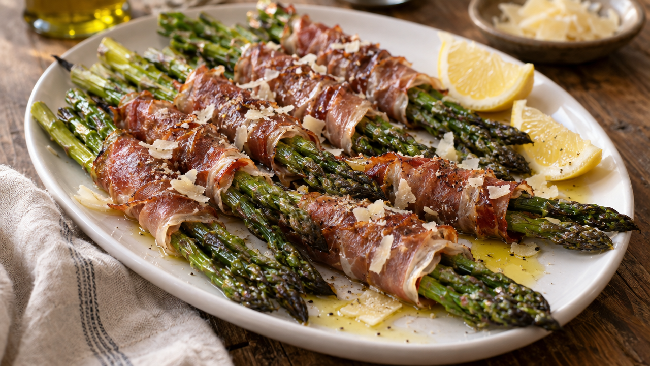 Prosciutto-wrapped asparagus