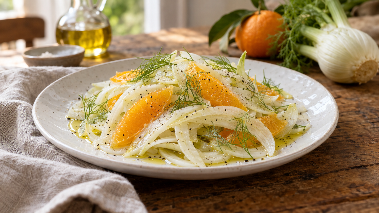 Shaved fennel and orange salad